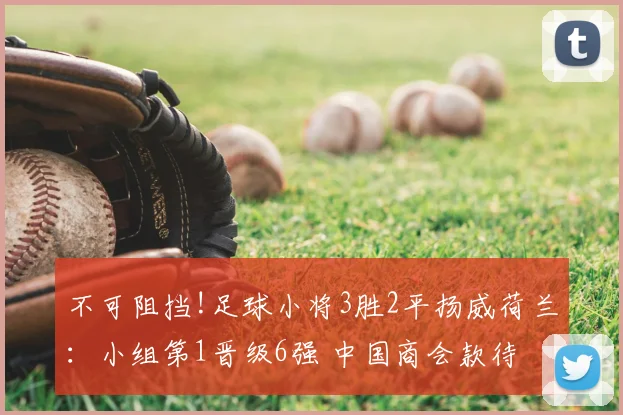 不可阻挡!足球小将3胜2平扬威荷兰：小组第1晋级6强 中国商会款待